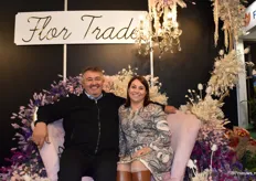 Eigenaars Aniello en Rosanna van Flortrade International dosten hun stand goed uit tijdens de Trade Fair